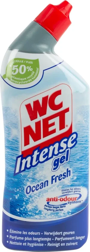 Fles WC Net toiletreiniger Intense Ocean Fresh van 750 ml
