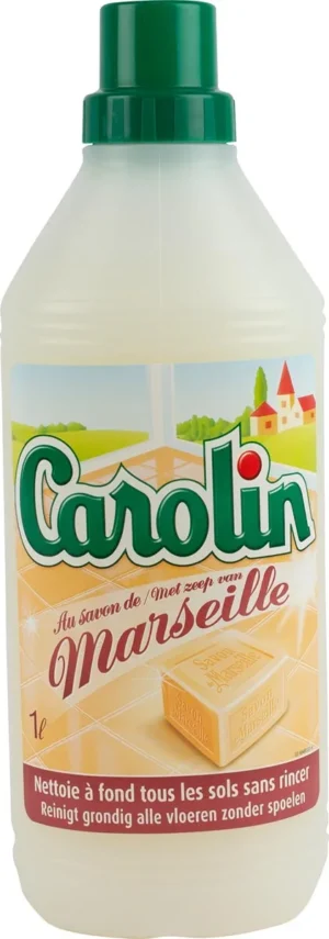 Carolin vloerreiniger Marseillezeep, fles van 1 l — schoonmaakbenodigdheden