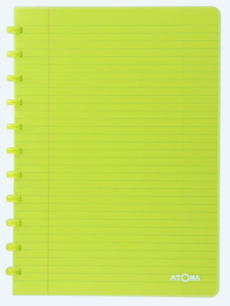 Atoma Seyes schrift, ft A4, 144 bladzijden, PP, gelijnd, geassorteerde kleuren — detail 2