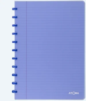 Atoma Seyes schrift, ft A4, 144 bladzijden, PP, gelijnd, geassorteerde kleuren — schriften met ringen