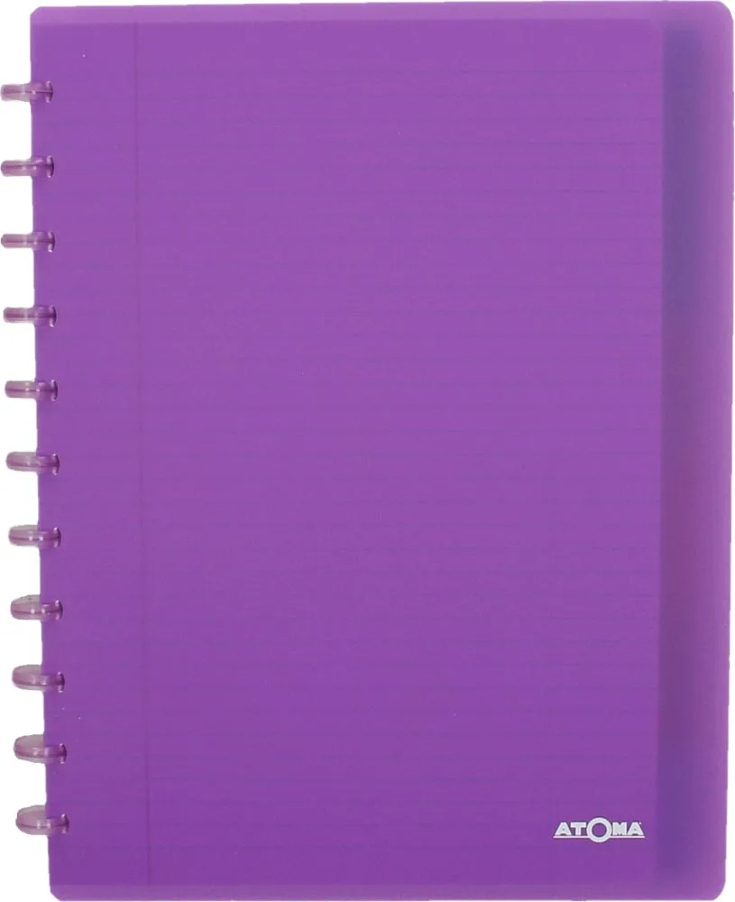 Atoma Seyes schrift, ft A4 +, 120 bladzijden, PP, gelijnd, met 6 tabbladen en 5 showtassen, assorti — detail 4