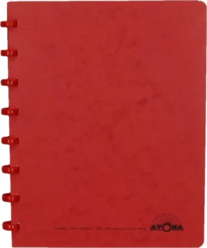 Atoma schrift, ft A5, 144 bladzijden, commercieel geruit, rood — schriften met soepele kaft en ringen
