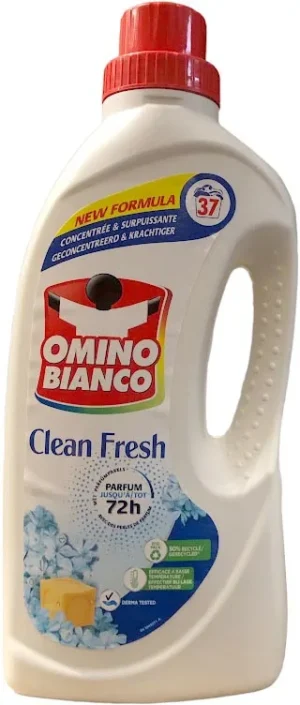 Fles Omino Bianco Clean Fresh wasmiddel van 1,48 liter met 37 doseringen