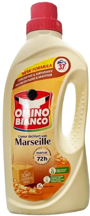 Fles Omino Bianco Marseille wasmiddel van 1,48 liter met 37 doseringen