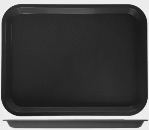 Araven dienblad, ft 35 x 27 x 2 cm, anti slip, zwart — cateringtoebehoren