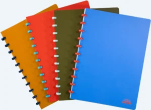 Atoma Nature schrift A4 met ringen, commercieel geruit en geassorteerde kleuren kaft