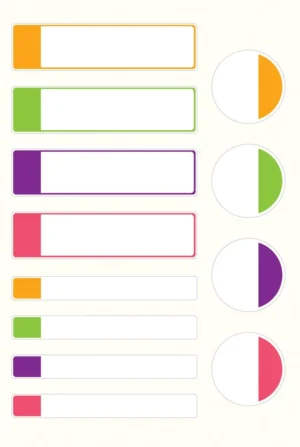 Avery Family gelamineerde etiketten, etui met 24 etiketten, geassorteerde formaten en fluo kleuren — detail 2