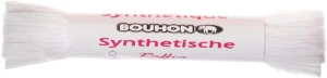 Streng witte synthetische Bouhon raffia van 10 g met een lengte van ongeveer 22 meter