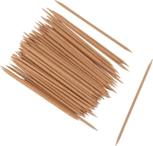 Zakje Bouhon tandenstokers om te knutselen van 10 cm in houtkleur, 100 stuks