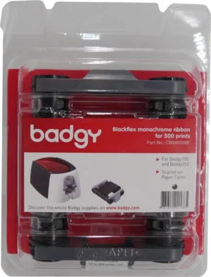 Badgy lint Blackflex, monochroom, zwartn voor kaarten uit papier — detail 2