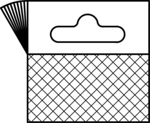 Hang tabs 50 x 50 mm, blister met 10 stuks — plakband voor specifiek gebruik