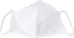 Wasbaar mondmasker, uni wit, maat: kinderen, pak van 5 stuks