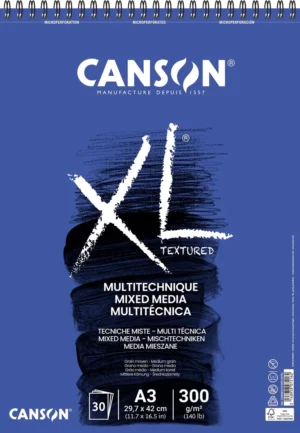 Canson tekenblok XL Mix Media 300 g/m² ft A3, blok met 30 vellen — schetsblok