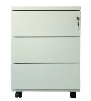 Mobiele ladenblok, 3 laden, wit — ladeblok