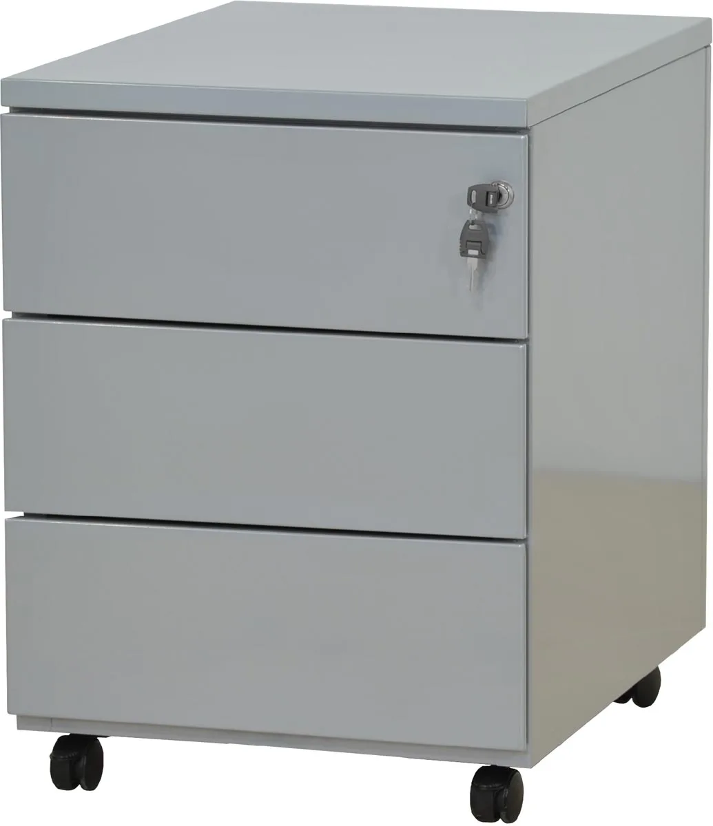 Mobiele ladenblok, 3 laden, aluminium — ladeblok