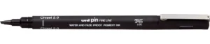 Uni Pin fineliner, schuine punt, 2,0 mm, zwart — school- en tekenfineliners