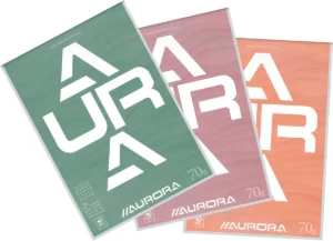 Aurora schrijfblok A4 70 g geruit 5x5, 100 vel — cursusblok