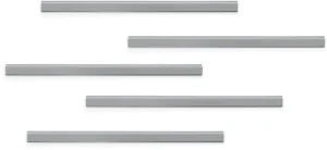 Durable Durafix zelfklevende magneetstrook, 297 mm, pak van 5 stuks, zilver — presentatiesysteem