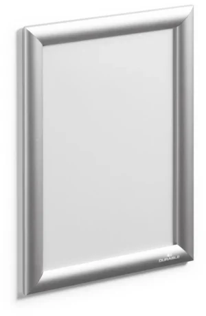 Durable clicklijst, uit aluminium, ft A4, zilver — vitrine
