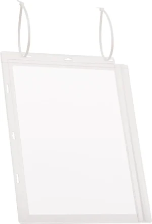 Durable waterbestendige hoes, met kabelbinders, ft A4, pak van 5 stuks — ophangtas
