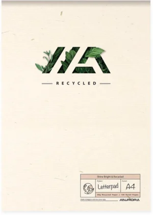 Aurora Shine Bright & Recycled schrijfblok, ft A4, gelijnd — cursusblok