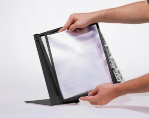 Durable bureaustandaard Vario met 10 tassen, ft A4, zwart — detail 2