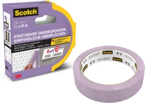 Rol Scotch afdekplakband van 24 mm breed en 41 m lang in paarse kleur