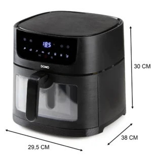 Domo heteluchtfriteuse Deli-Fryer met kijkvenster, 8 l, zwart — detail 2
