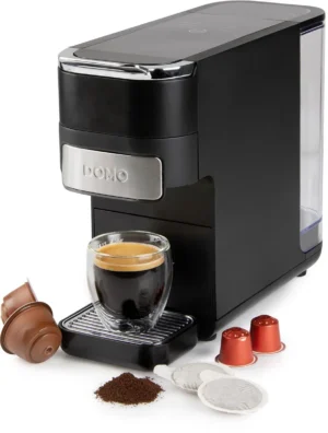 Domo koffiezetapparaat 4-in-1 (Nespresso, Dolce gusto, pads, gemalen koffie), zwart — detail 2