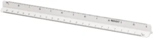 Westcott schaallat, 30 cm, 1:20; 1:25; 1:50; 1:75; 1:100 en 1:125