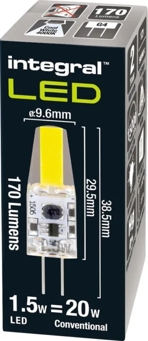 Integral LED spot G4 fitting, niet dimbaar, 4.000 K, 1,6 W, 170 lumen — detail 2