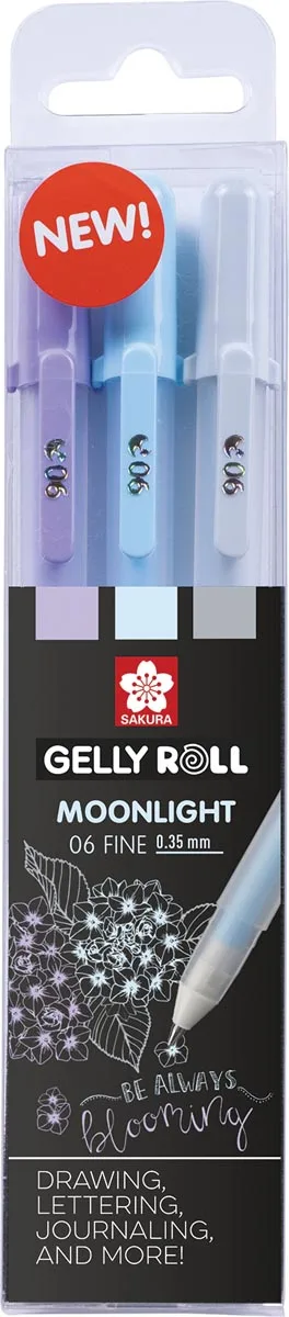 Sakura roller Gelly Roll Moonlight, etui van 3 stuks Calm — detail 2