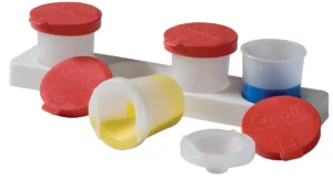 Antiknoeipot voor verf set van 4 potjes van 320 ml met rood deksel — toebehoren voor het schilderen