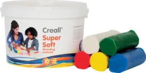 Havo boetseerpasta Supersoft 5 geassorteerde kleuren: rood, groen, geel, wit en blauw — herbruikbare boetseerpasta