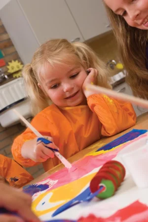 Havo verfschort voor kinderen 2-4 jaar, oranje — detail 2
