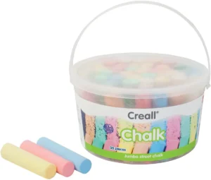 Havo stoepkrijt Chalk emmertje van 50 stuks — tekenkrijt