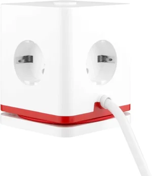 IOIO contactdoos SW1000, 3 stopcontacten en 3 USB-poorten, kubus, wit — elektriciteit