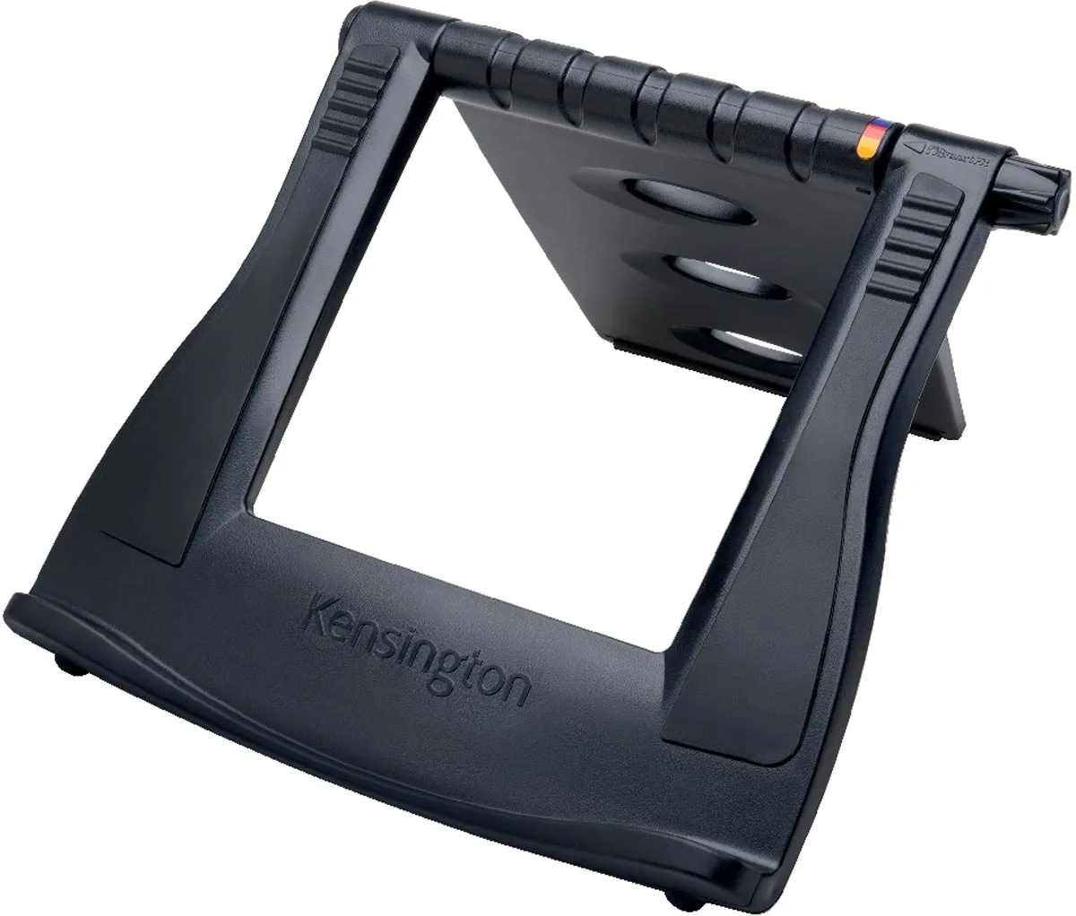 Zwarte Kensington EQ SmartFit Easy Riser laptopstandaard met koelfunctie