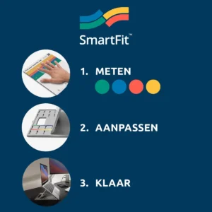 Kensington SmartFit Ergo monitorarm, met uitschuifbare arm, dubbel, zwart — detail 2