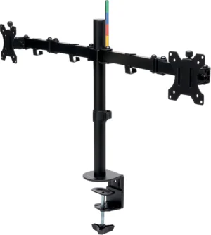 Kensington SmartFit Ergo monitorarm, met uitschuifbare arm, dubbel, zwart — monitor- en telefoonarmen