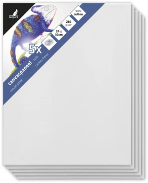 Kangaro canvaspaneel, ft 24 x 30 cm, pak van 5 stuks — schilderdoek