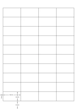 Q-CONNECT etiketten, wit, rechte hoeken, 48,5 x 25,4 mm, 100 vel, 40 etiketten per vel — detail 2