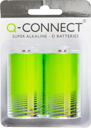 Q-CONNECT batterij, alkaline, D, blister van 2 stuks — detail 2