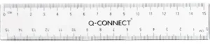 Q-CONNECT meetlat, transparant polystereen, 15 cm — latten uit kunststof