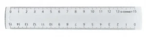 Q-CONNECT meetlat, transparant polystereen, 15 cm — detail 2