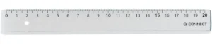 Q-CONNECT meetlat, transparant polystereen, 20 cm — latten uit kunststof