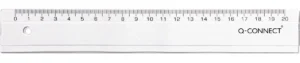 Q-CONNECT meetlat, plastic, in etui, 20 cm — latten uit kunststof
