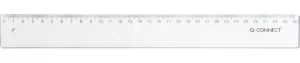 Q-CONNECT meetlat, plastic, in etui, 30 cm — latten uit kunststof