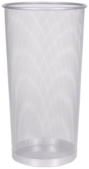 Q-CONNECT parapluhouder, 22,6 liter, metaal, zilver — kapstokken en parapluhouders