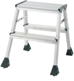 Q-CONNECT aluminum trapladder, 2 treden — ladders en opstapjes